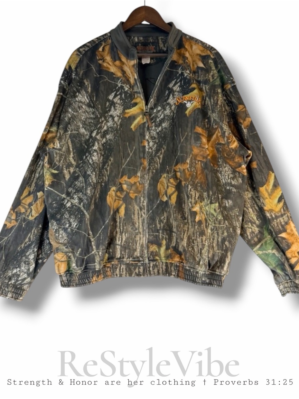 SCENT-LOK Men’s Size XL Jacket Coat Odor Eliminating Technology Camouflage